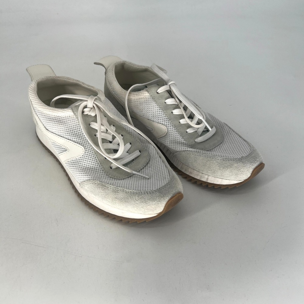 Rag & Bone Retro Runner Sneaker Womens 39.5 / 9.5 Mesh Ortholite Gray White Shoe